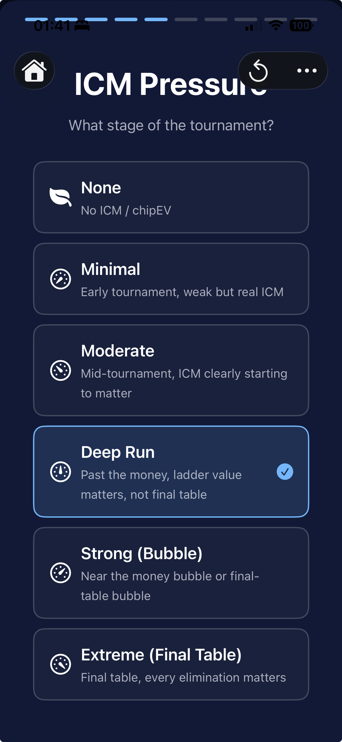 AceSolver ICM pressure selection