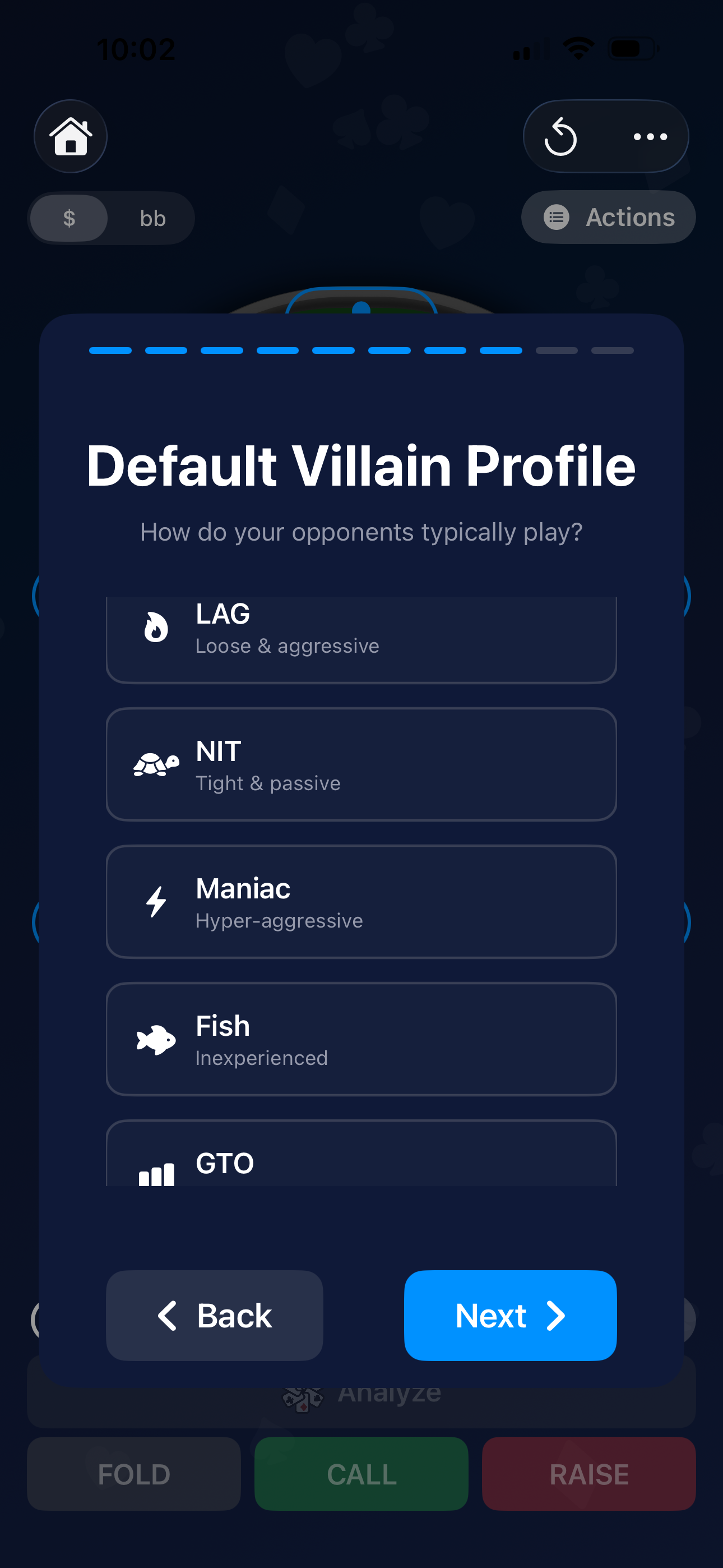 AceSolver villain profile selection